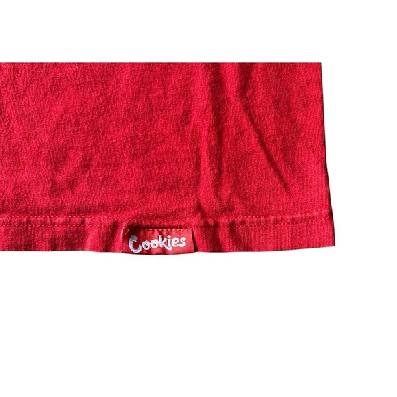 Berner COOKIES Clothing SF Hardwood Flava Red Tee Distressed Preowned Mens L - Picture 4 of 9